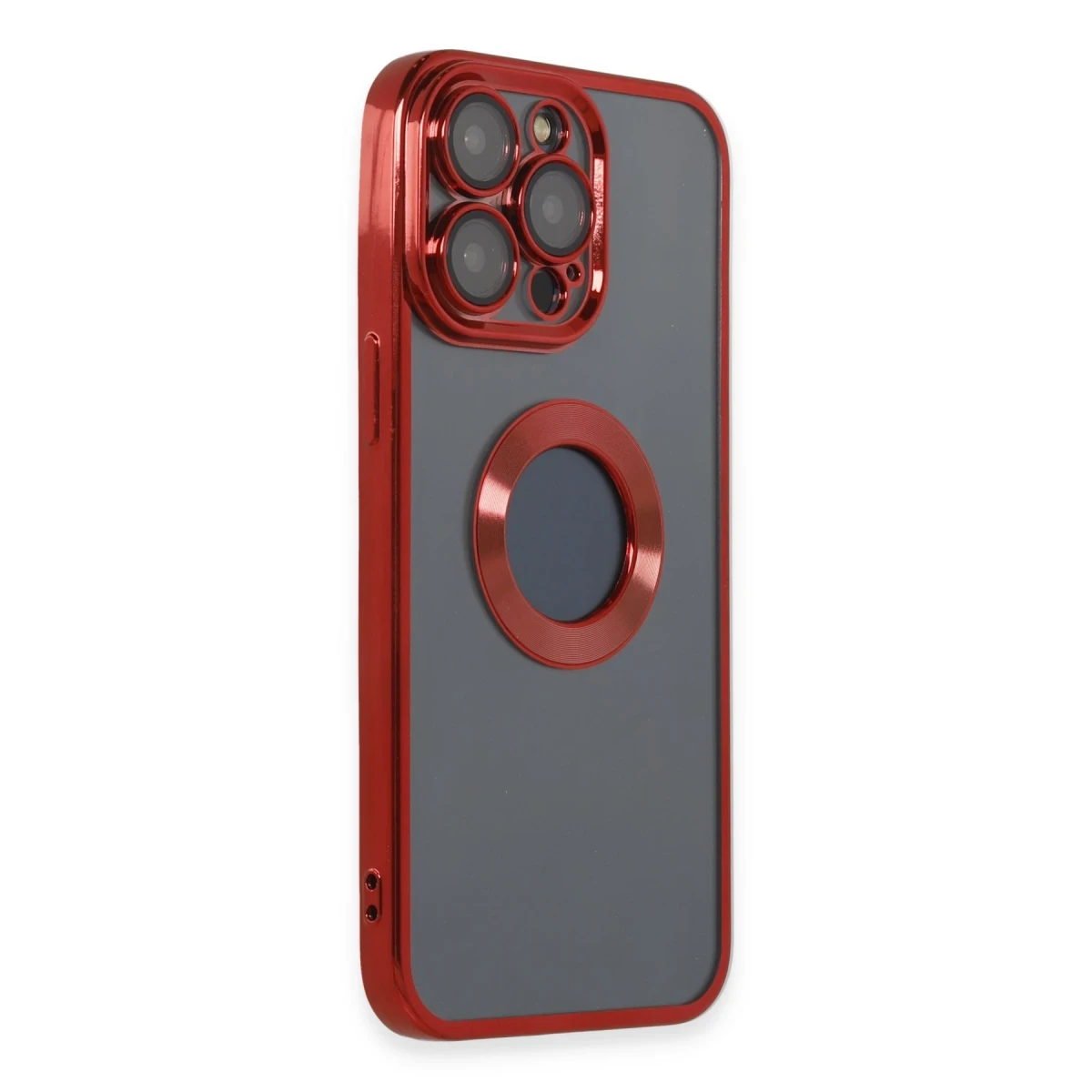 Apple iPhone 14 Pro Kılıf Slot Silikon - Kırmızı