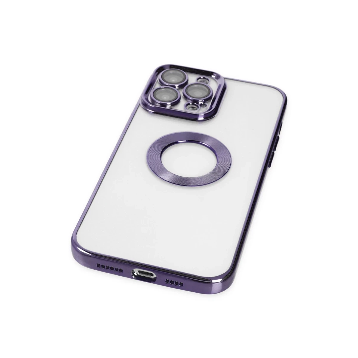 Apple iPhone 14 Pro Kılıf Slot Silikon - Mor