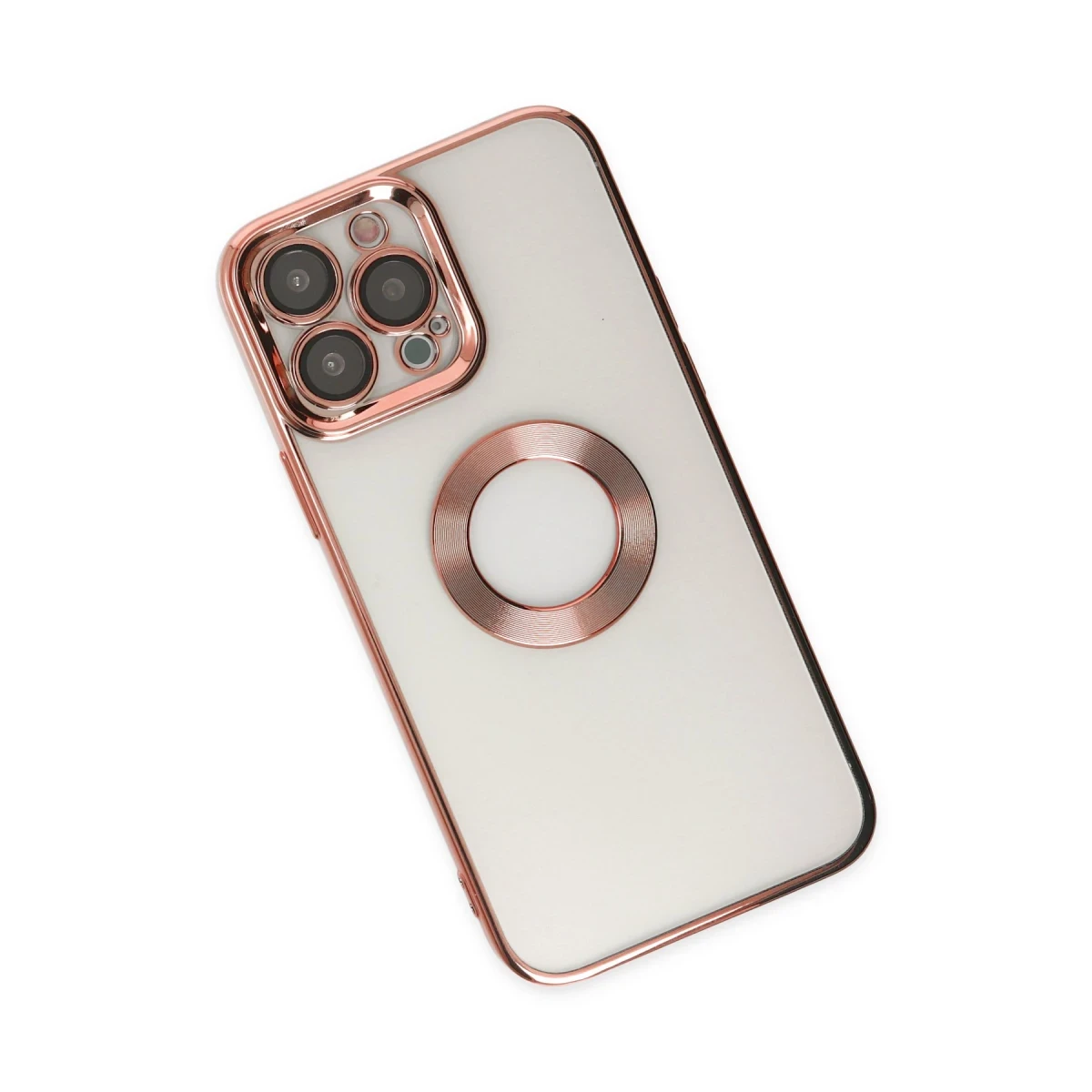 Apple iPhone 14 Pro Kılıf Slot Silikon - Rose Gold
