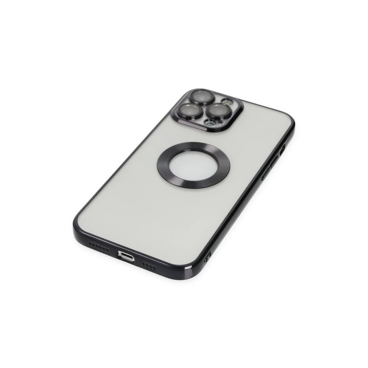 Apple iPhone 14 Pro Kılıf Slot Silikon - Siyah