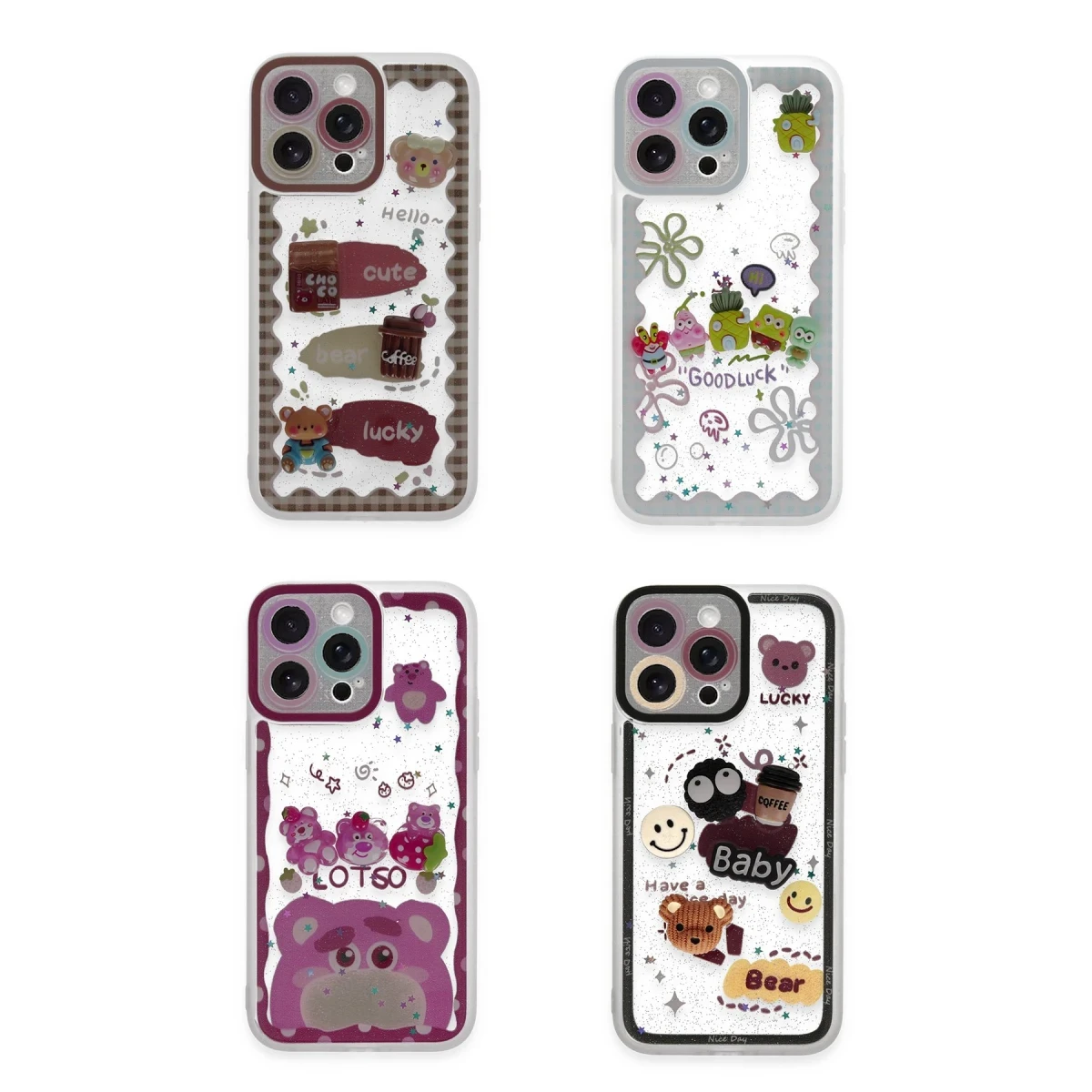 Apple iPhone 14 Pro Kılıf Sweet Desenli Silikon Kapak - Pembe