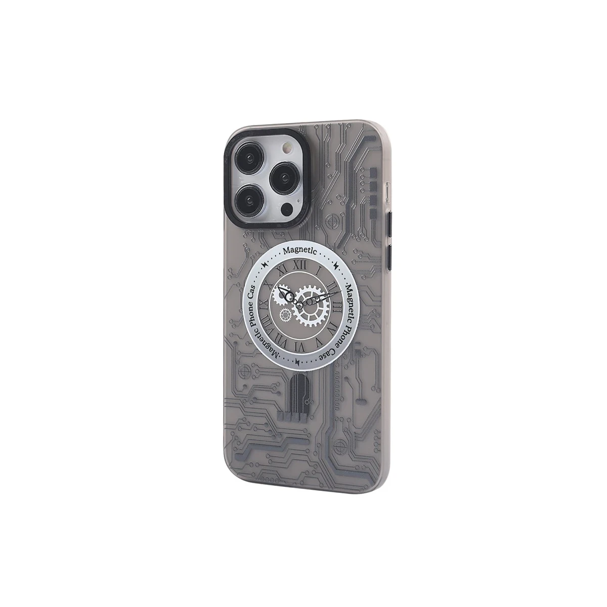 Apple iPhone 14 Pro Max Kılıf Apollo Magneticsafe Desenli Kapak - Apollo Siyah - 1