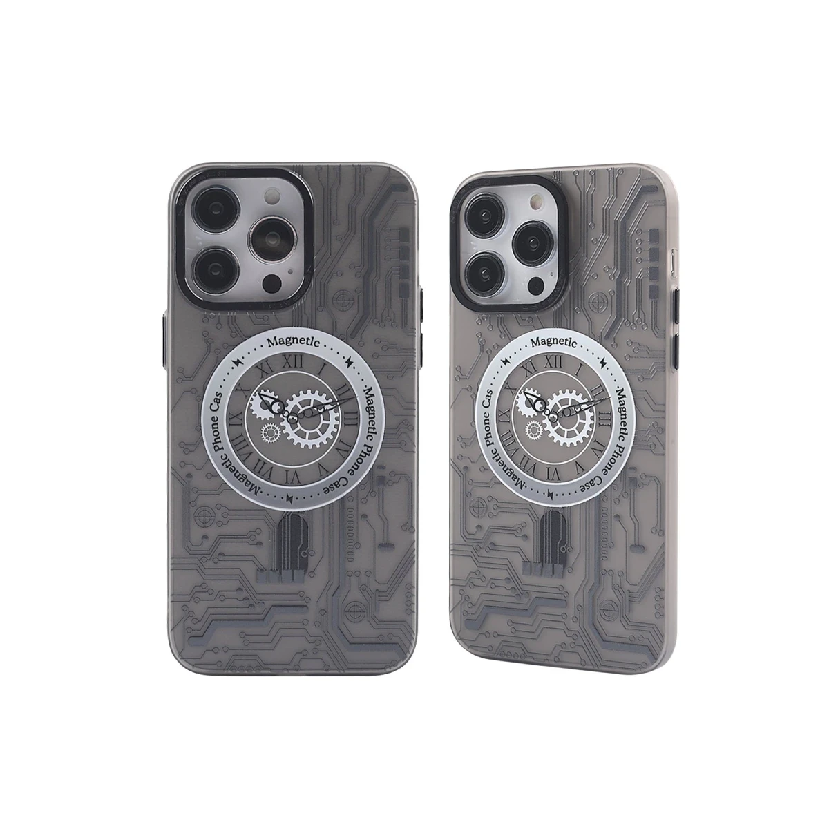 Apple iPhone 14 Pro Max Kılıf Apollo Magneticsafe Desenli Kapak - Apollo Siyah - 1
