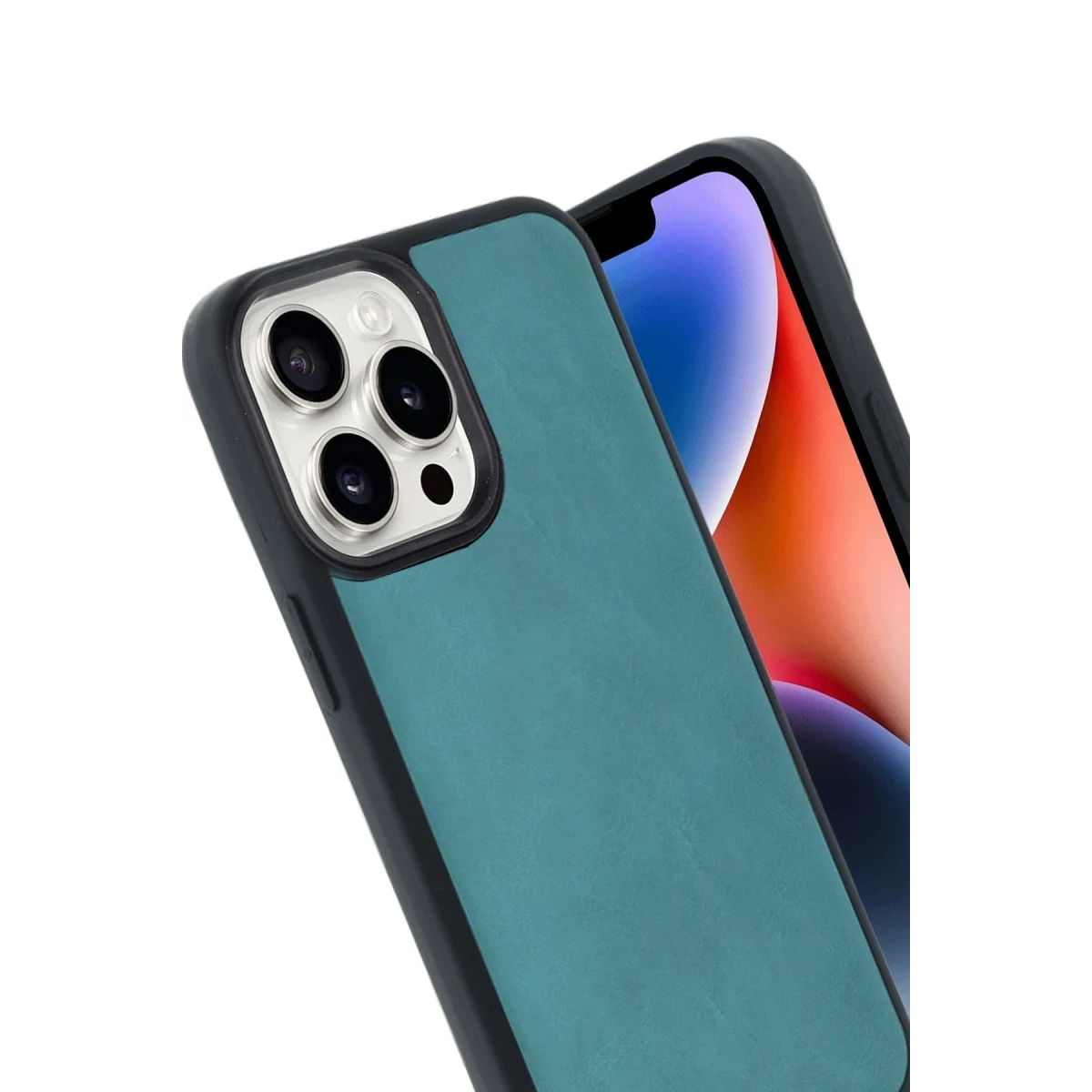Apple iPhone 14 Pro Max Kılıf Aras Deri Kapak - Açık Yeşil