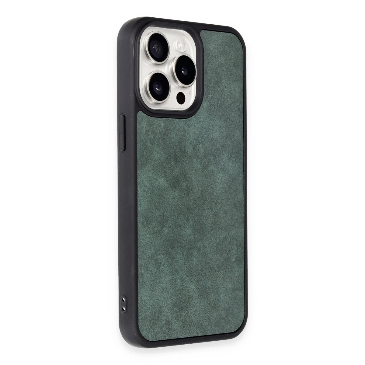 Apple iPhone 14 Pro Max Kılıf Aras Deri Kapak - Koyu Yeşil