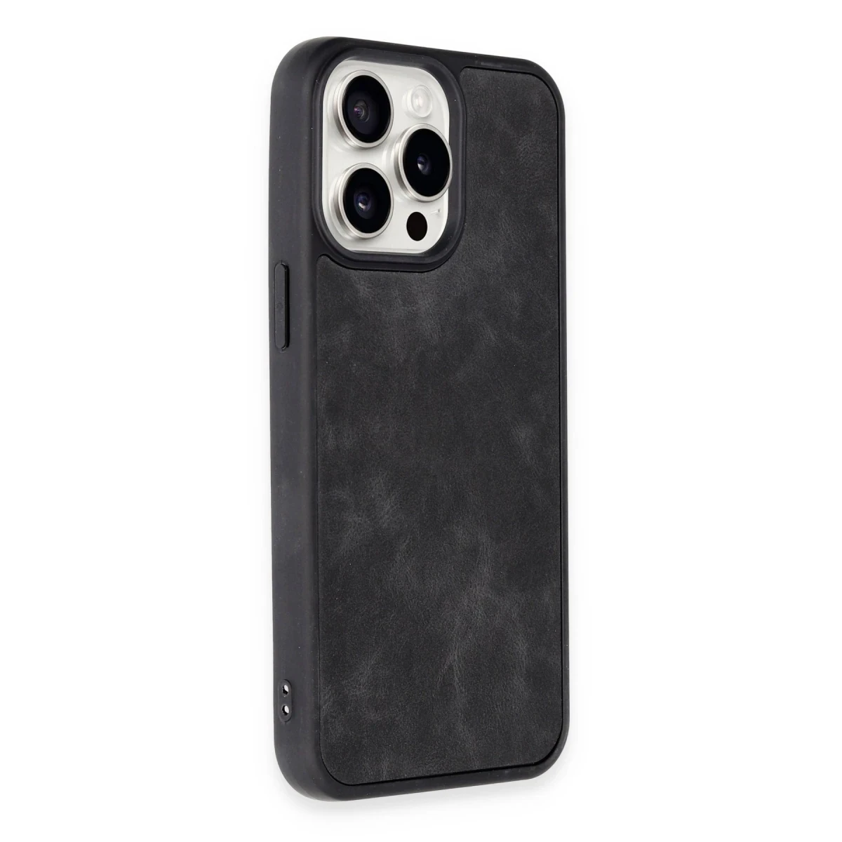Apple iPhone 14 Pro Max Kılıf Aras Deri Kapak - Siyah