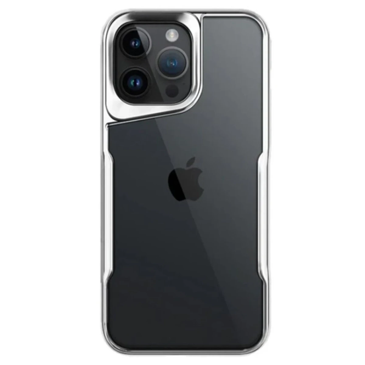 Apple iPhone 14 Pro Max Kılıf Boyi Silikon Kapak - Gümüş