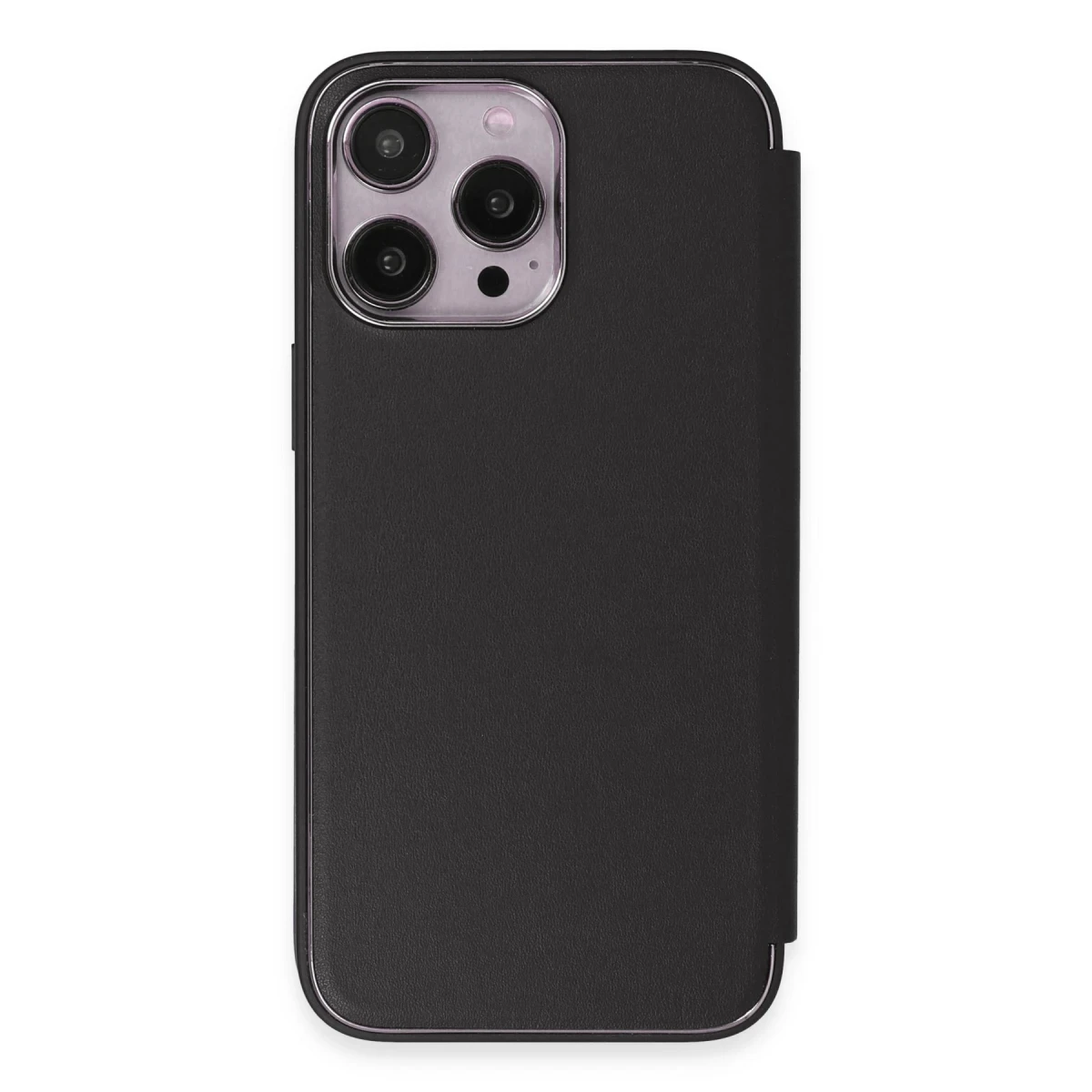 Apple iPhone 14 Pro Max Kılıf Dolpin Kapaklı - Siyah