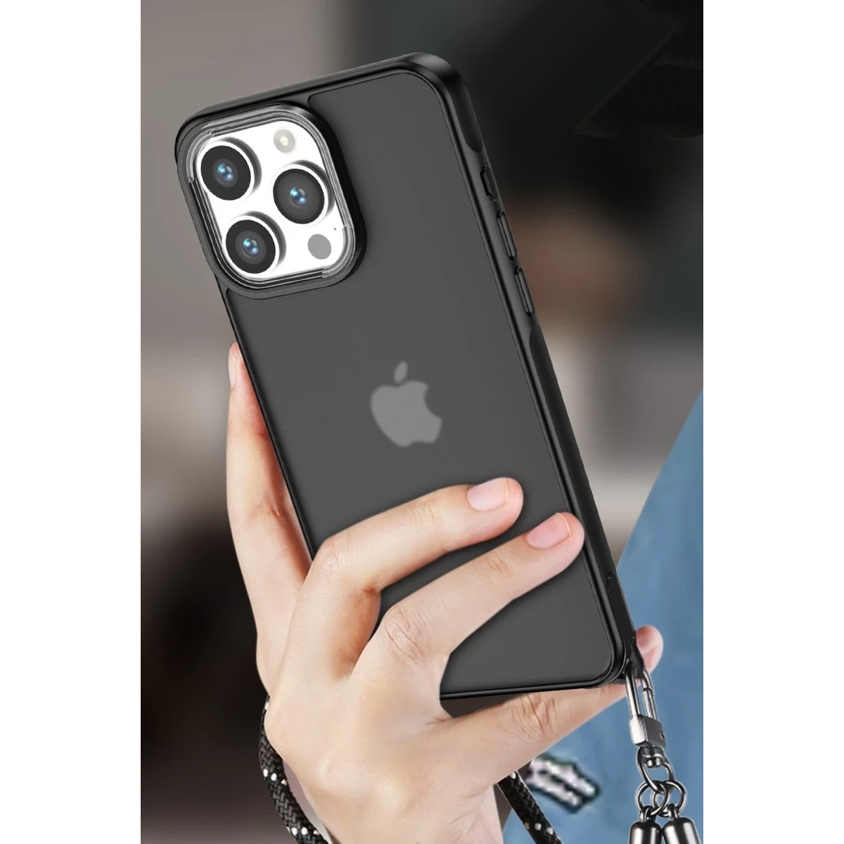 Apple iPhone 14 Pro Max Kılıf Elegant Kapak - Pudra