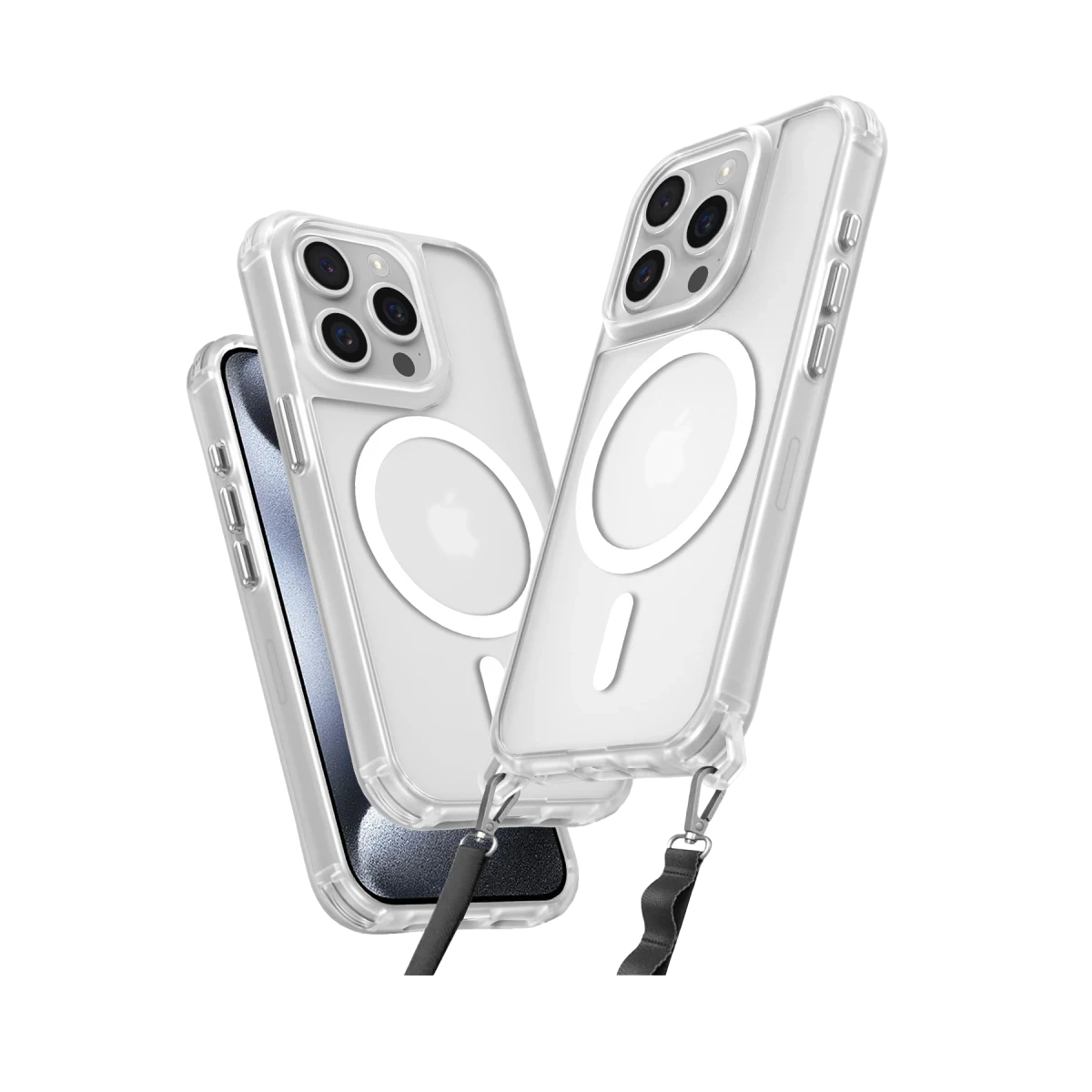 Apple iPhone 14 Pro Max Kılıf Enka Magsafe Silikon Kılıf - Şeffaf