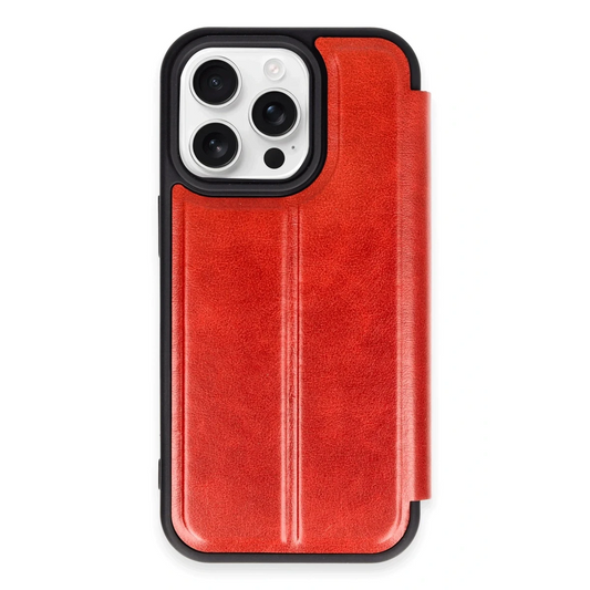 Apple iPhone 14 Pro Max Kılıf Flip Cover - Kırmızı