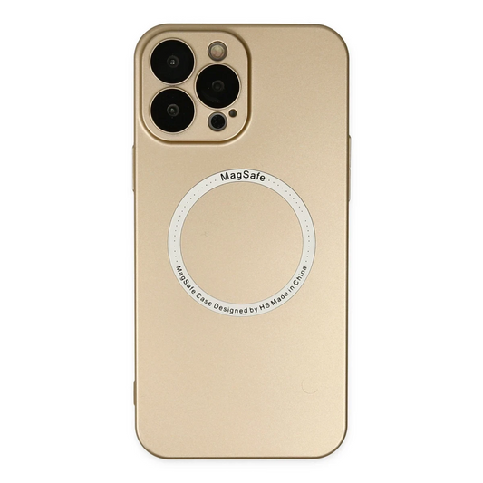 Apple iPhone 14 Pro Max Kılıf Jack Magneticsafe Lens Silikon - Gold