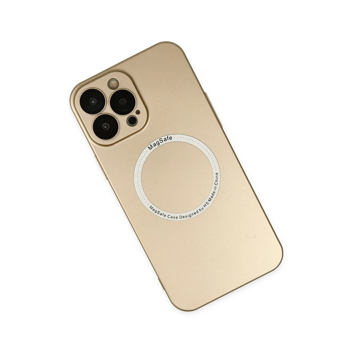 Apple iPhone 14 Pro Max Kılıf Jack Magneticsafe Lens Silikon - Gold
