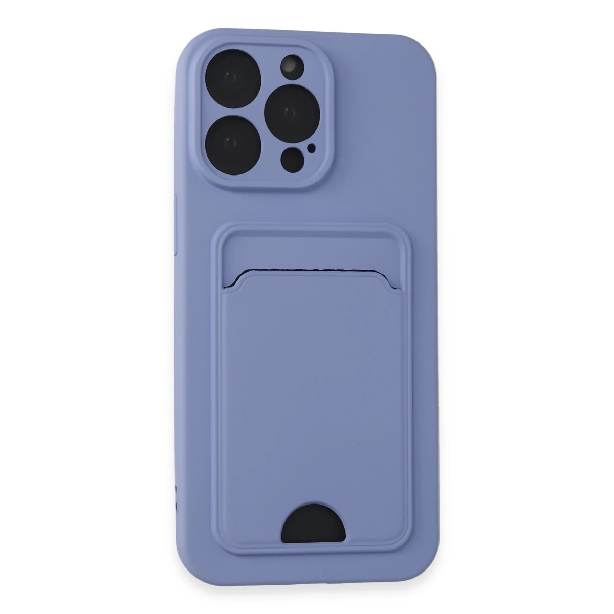Apple iPhone 14 Pro Max Kılıf Kelvin Kartvizitli Silikon - Lila