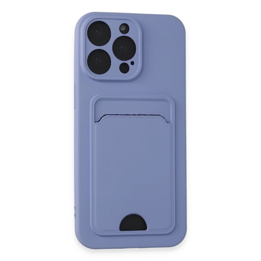 Apple iPhone 14 Pro Max Kılıf Kelvin Kartvizitli Silikon - Lila