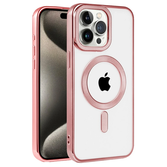 Apple iPhone 14 Pro Max Kılıf Kronos Magsafe Kapak - Rose Gold