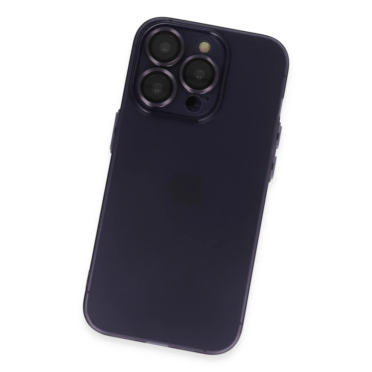 Apple iPhone 14 Pro Max Kılıf Luko Lens Silikon - Derin Mor