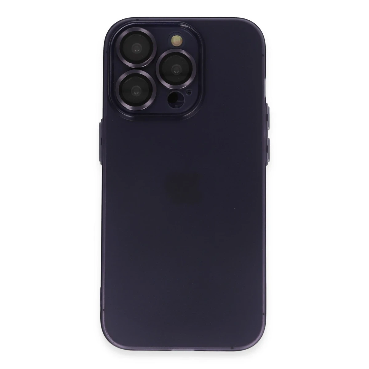 Apple iPhone 14 Pro Max Kılıf Luko Lens Silikon - Derin Mor