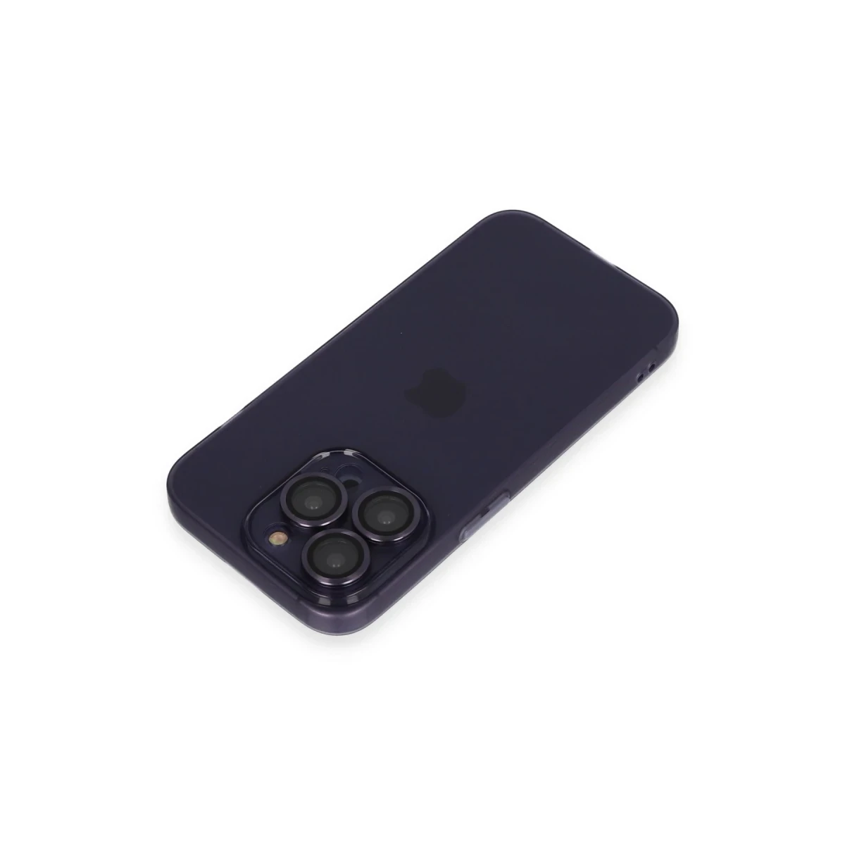 Apple iPhone 14 Pro Max Kılıf Luko Lens Silikon - Derin Mor