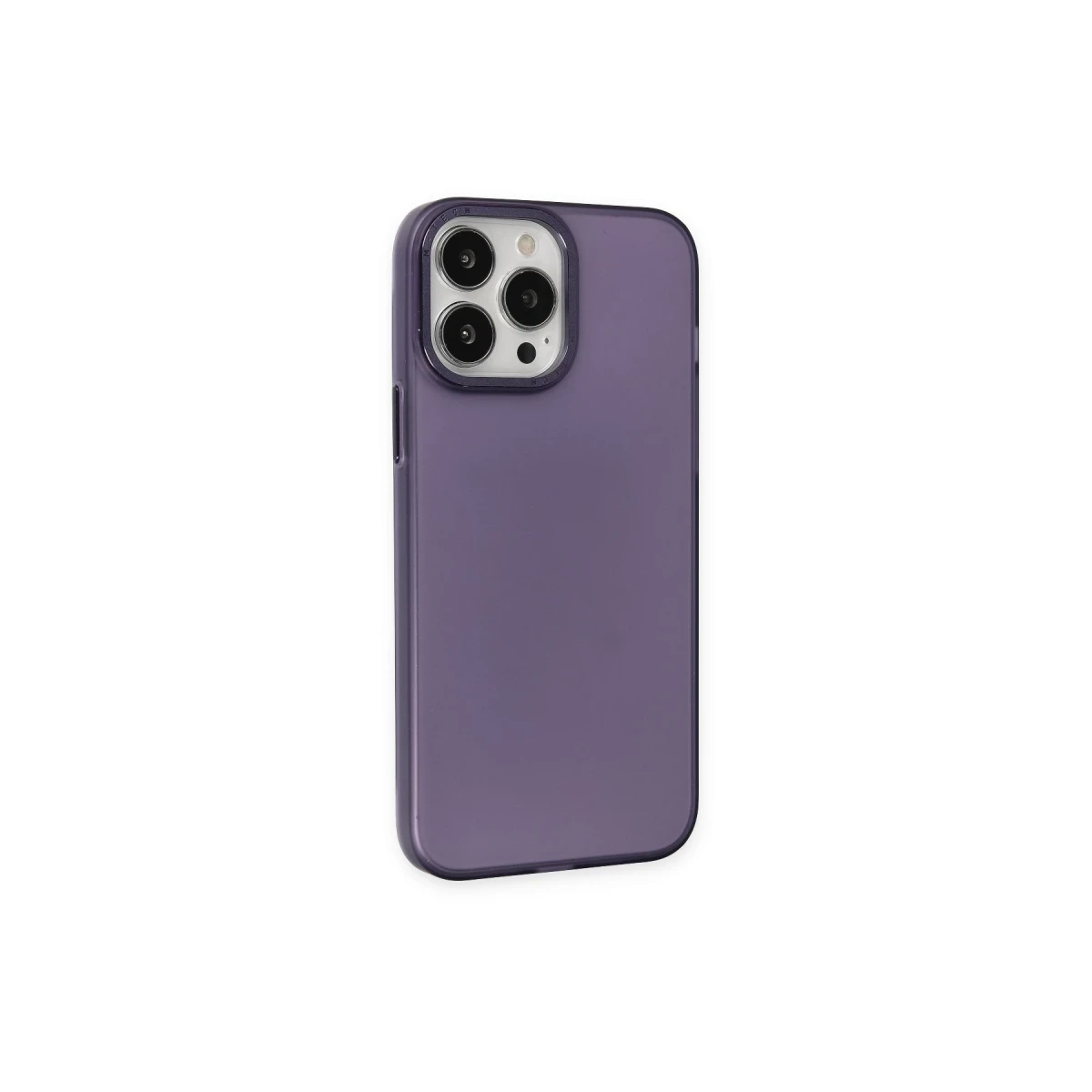Apple iPhone 14 Pro Max Kılıf Modos Metal Kapak - Derin Mor