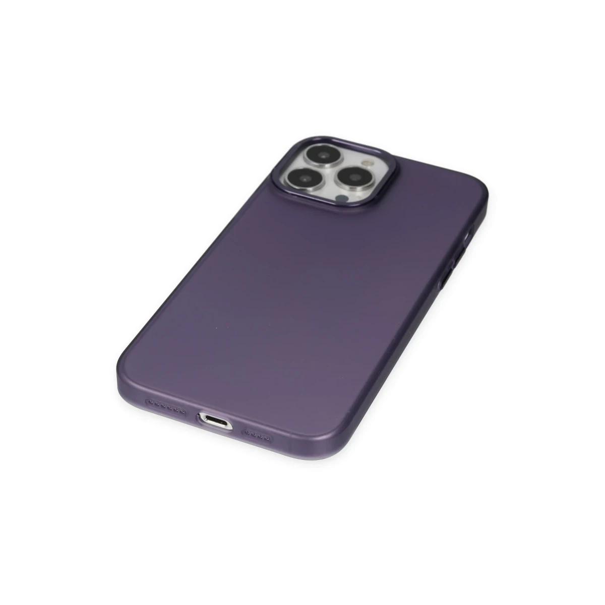 Apple iPhone 14 Pro Max Kılıf Modos Metal Kapak - Derin Mor