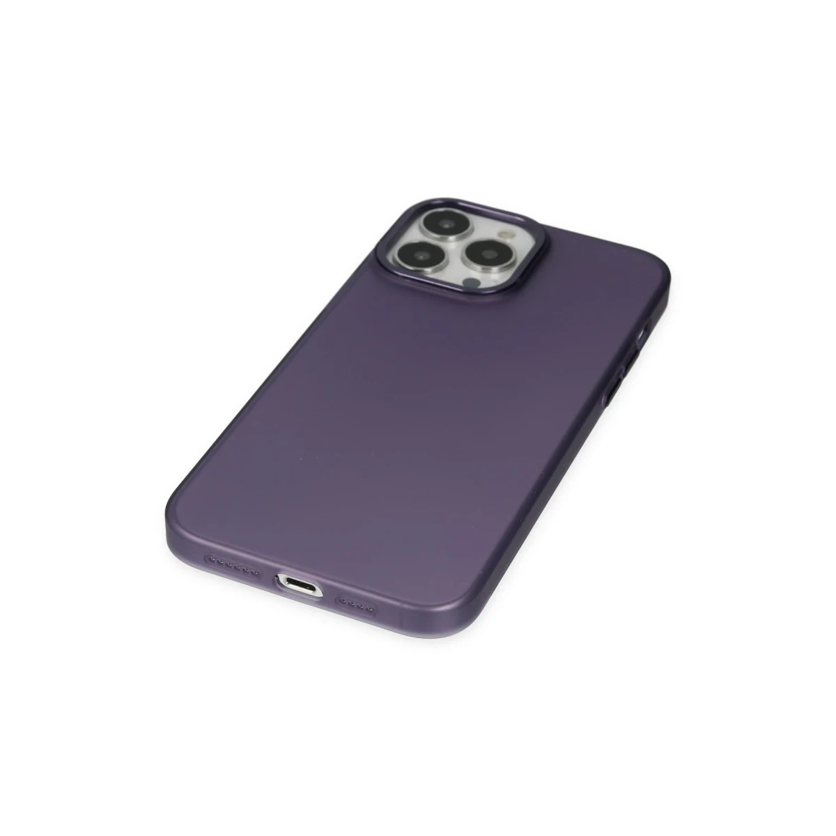 Apple iPhone 14 Pro Max Kılıf Modos Metal Kapak - Mor