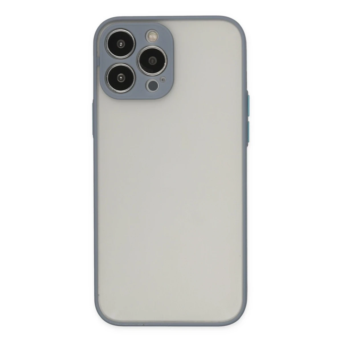 Apple iPhone 14 Pro Max Kılıf Montreal Silikon Kapak - Gri