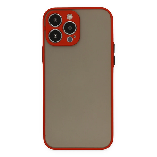Apple iPhone 14 Pro Max Kılıf Montreal Silikon Kapak - Kırmızı