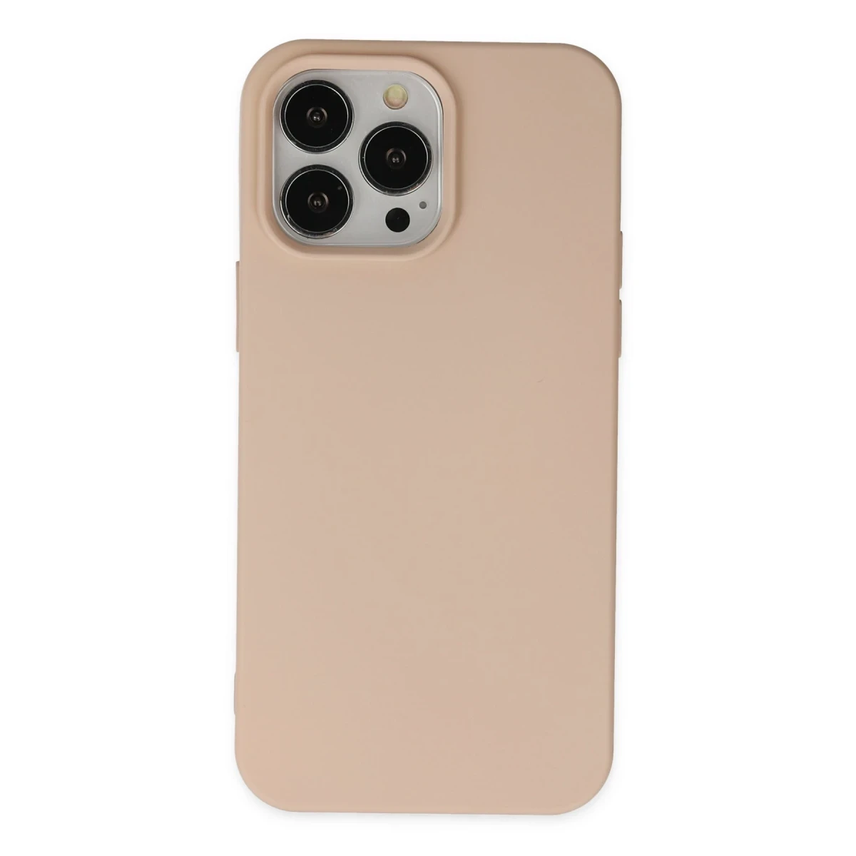 Apple iPhone 14 Pro Max Kılıf Nano içi Kadife Silikon - Pudra