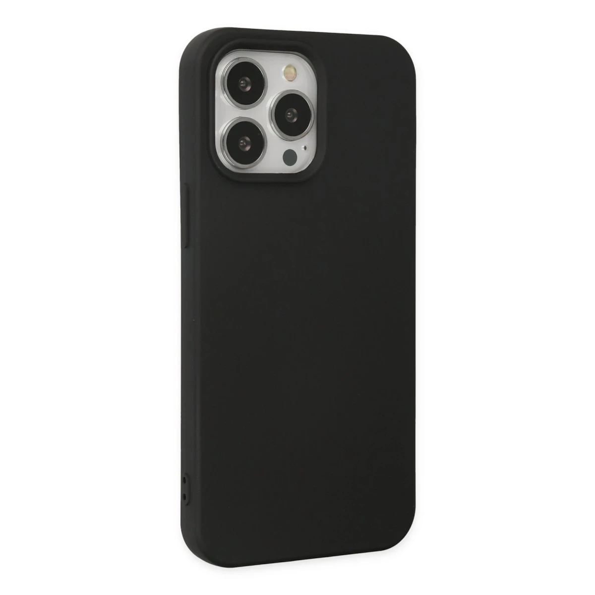 Apple iPhone 14 Pro Max Kılıf Nano içi Kadife Silikon - Siyah