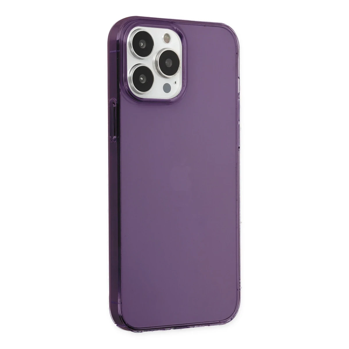 Apple iPhone 14 Pro Max Kılıf Pc Sert Şeffaf Kapak - Mor