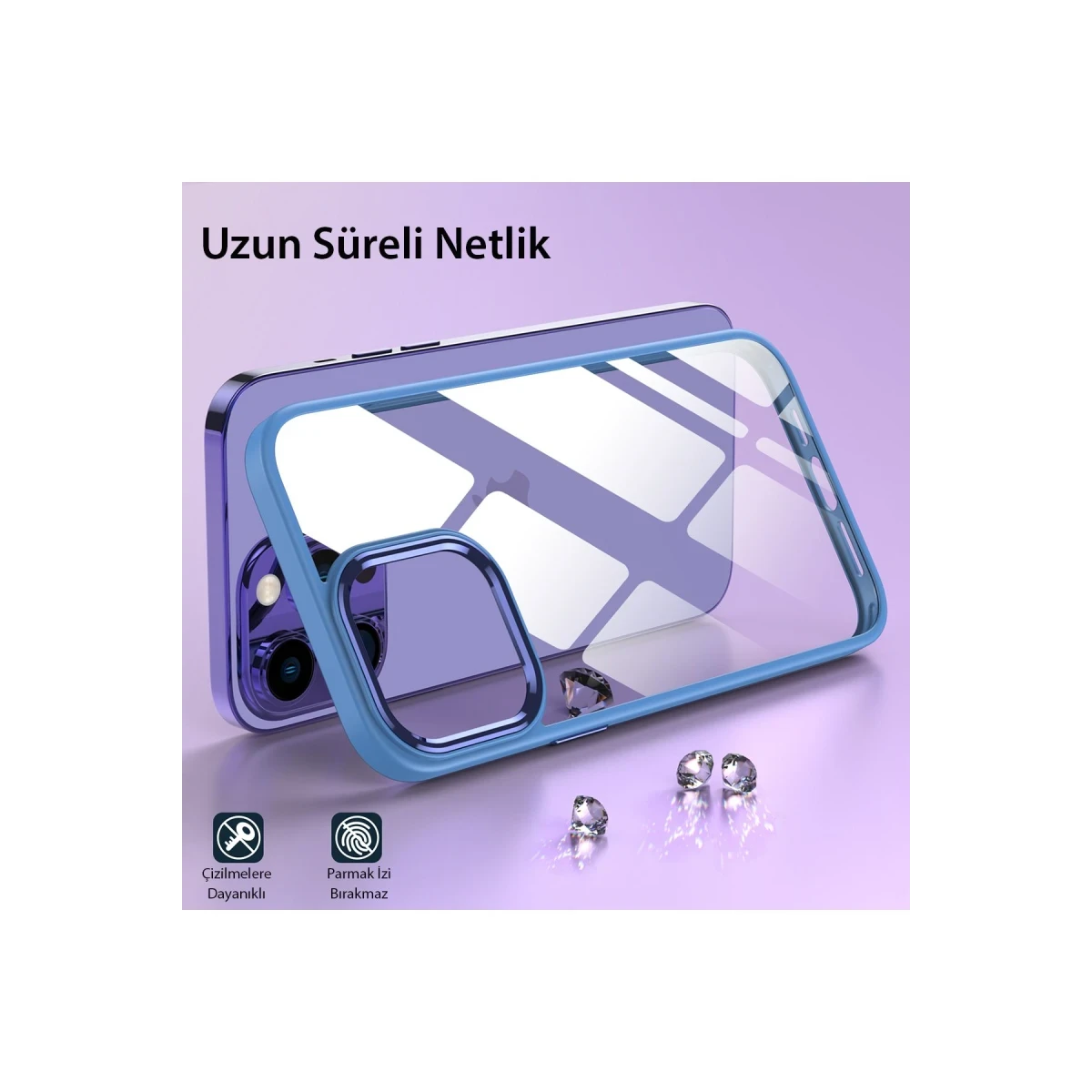 Apple iPhone 14 Pro Max Kılıf Power Silikon - Lila