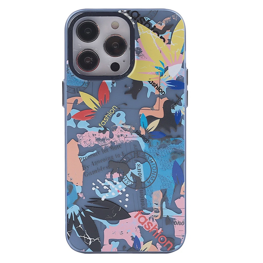 Apple iPhone 14 Pro Max Kılıf Prada Desenli Kapak - Prada Pembe - 1