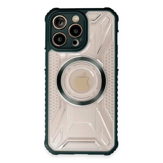 Apple iPhone 14 Pro Max Kılıf Prag Magneticsafe Kapak - Koyu Yeşil