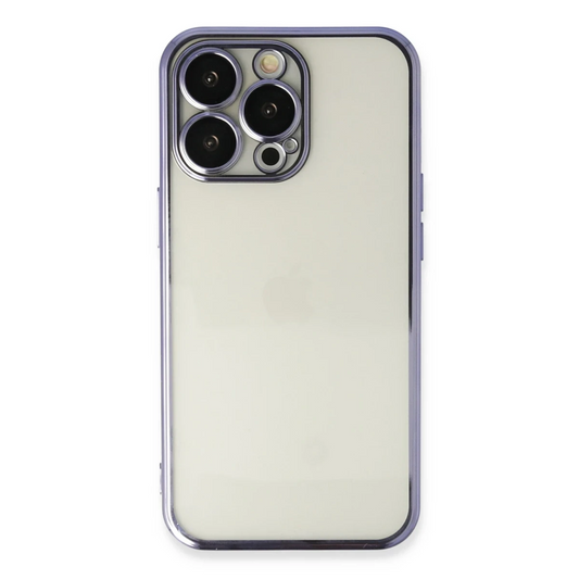 Apple iPhone 14 Pro Max Kılıf Razer Lensli Silikon - Mor