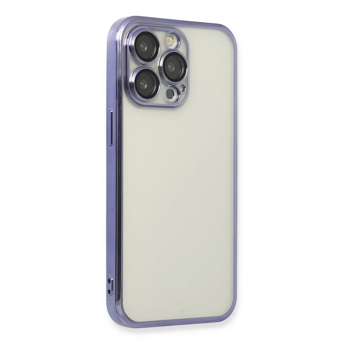 Apple iPhone 14 Pro Max Kılıf Razer Lensli Silikon - Mor