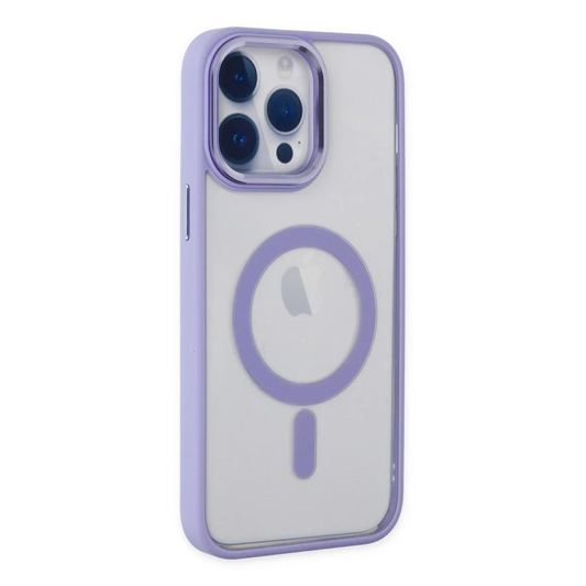 Apple iPhone 14 Pro Max Kılıf Room Magneticsafe Silikon - Lila