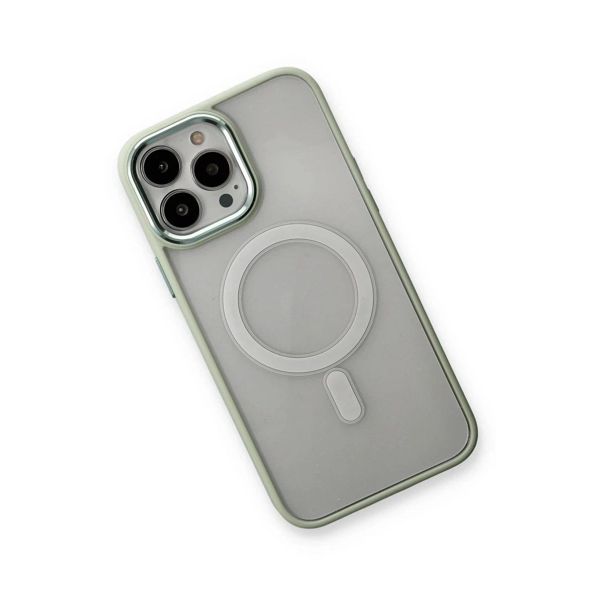 Apple iPhone 14 Pro Max Kılıf Room Magneticsafe Silikon - Su Yeşili