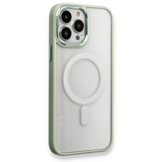 Apple iPhone 14 Pro Max Kılıf Room Magneticsafe Silikon - Su Yeşili