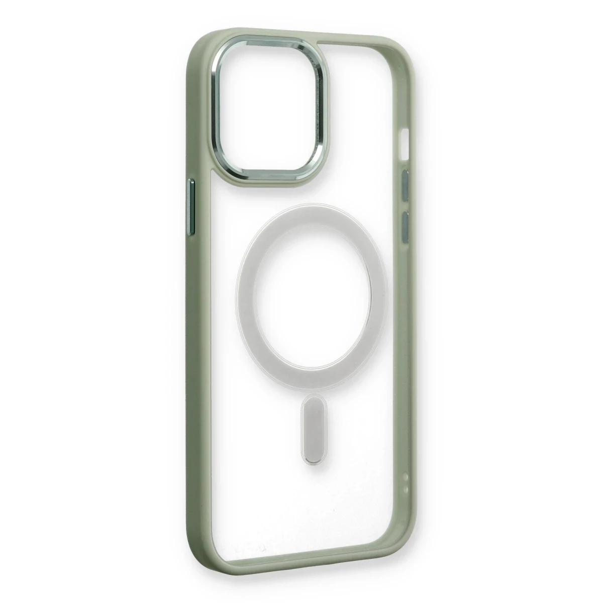 Apple iPhone 14 Pro Max Kılıf Room Magneticsafe Silikon - Su Yeşili