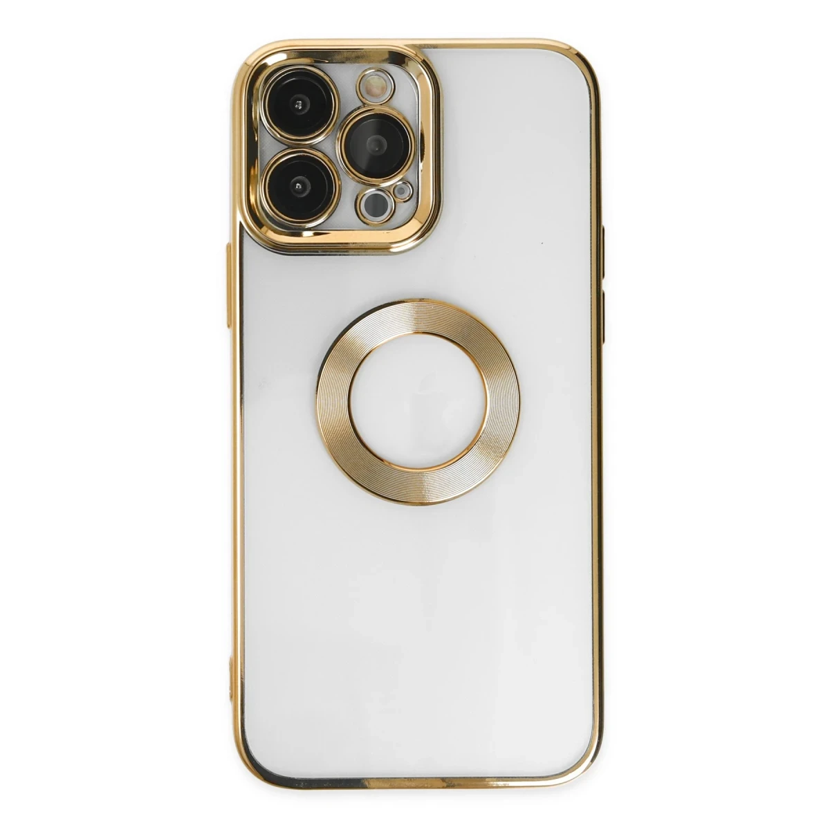 Apple iPhone 14 Pro Max Kılıf Slot Silikon - Gold