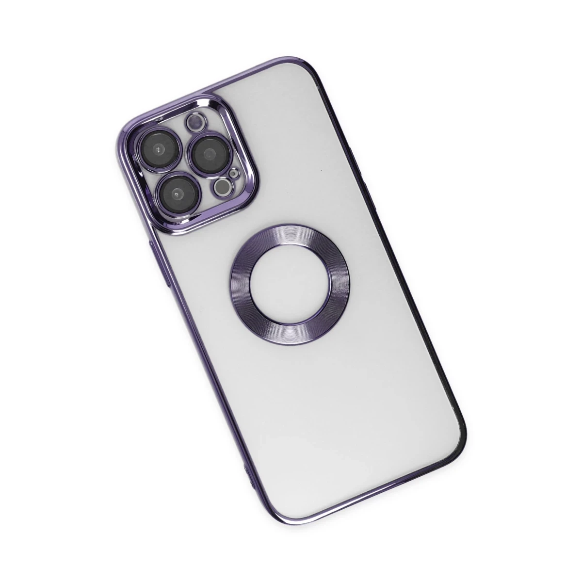 Apple iPhone 14 Pro Max Kılıf Slot Silikon - Mor