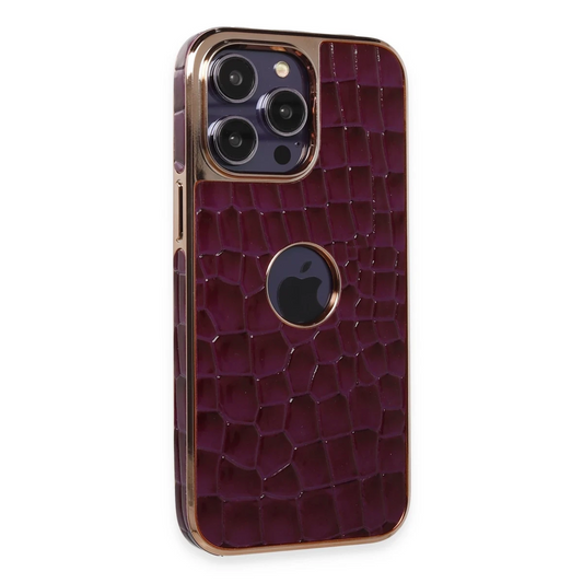 Apple iPhone 14 Pro Max Kılıf Snake Kapak - Derin Mor
