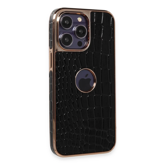 Apple iPhone 14 Pro Max Kılıf Snake Kapak - Siyah