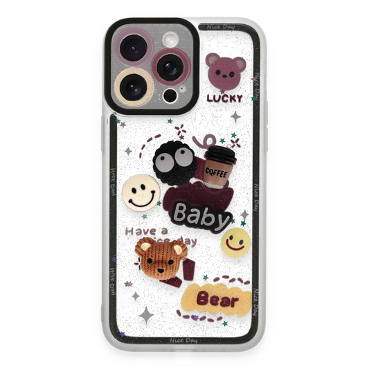 Apple iPhone 14 Pro Max Kılıf Sweet Desenli Silikon Kapak - Sarı