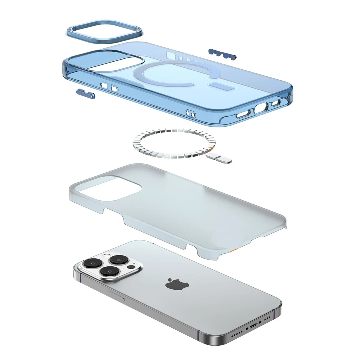 Apple iPhone 14 Pro Max Kılıf Troy Magsafe Kapak - Mor