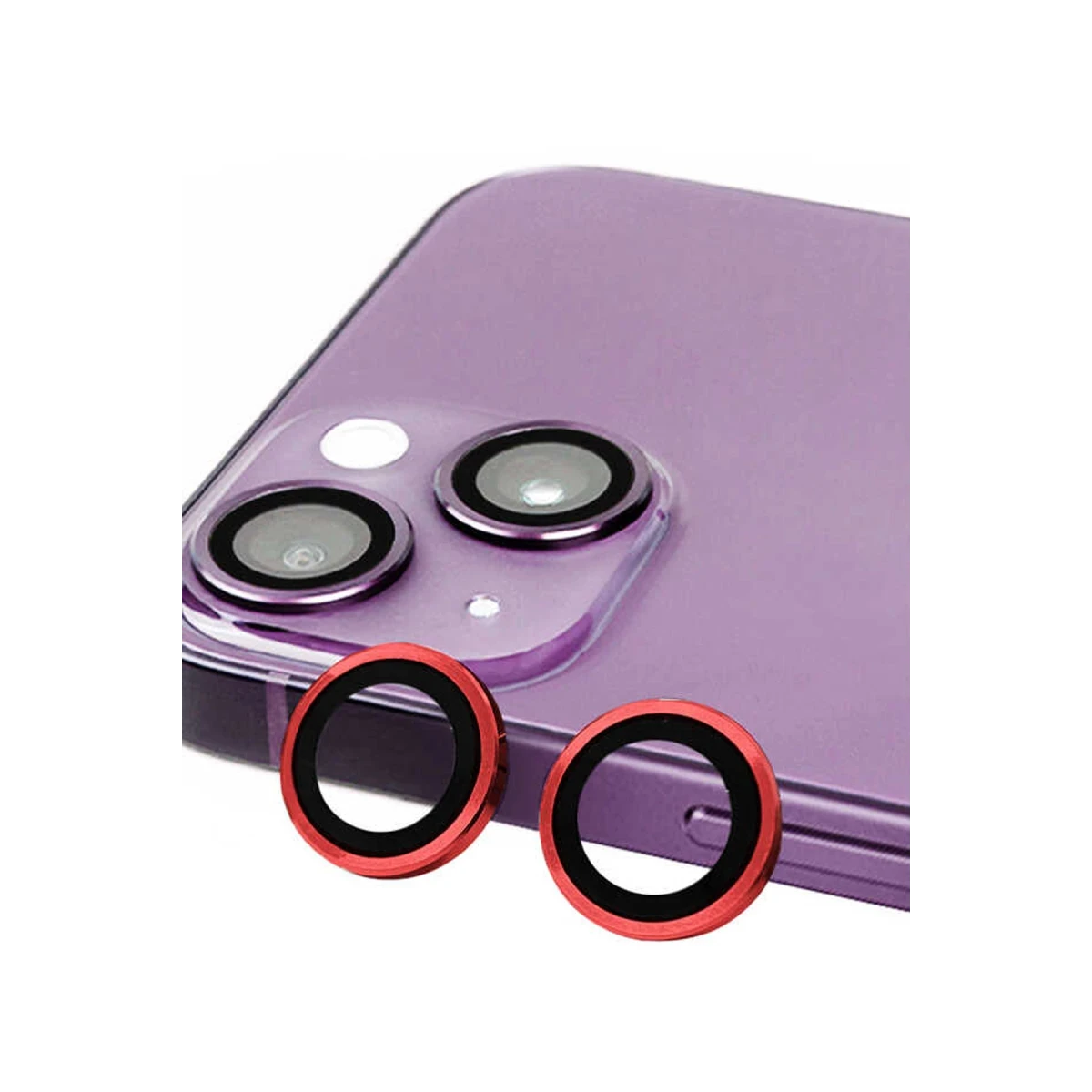 Apple iPhone 14 Raze Metal Kamera Lens - Kırmızı