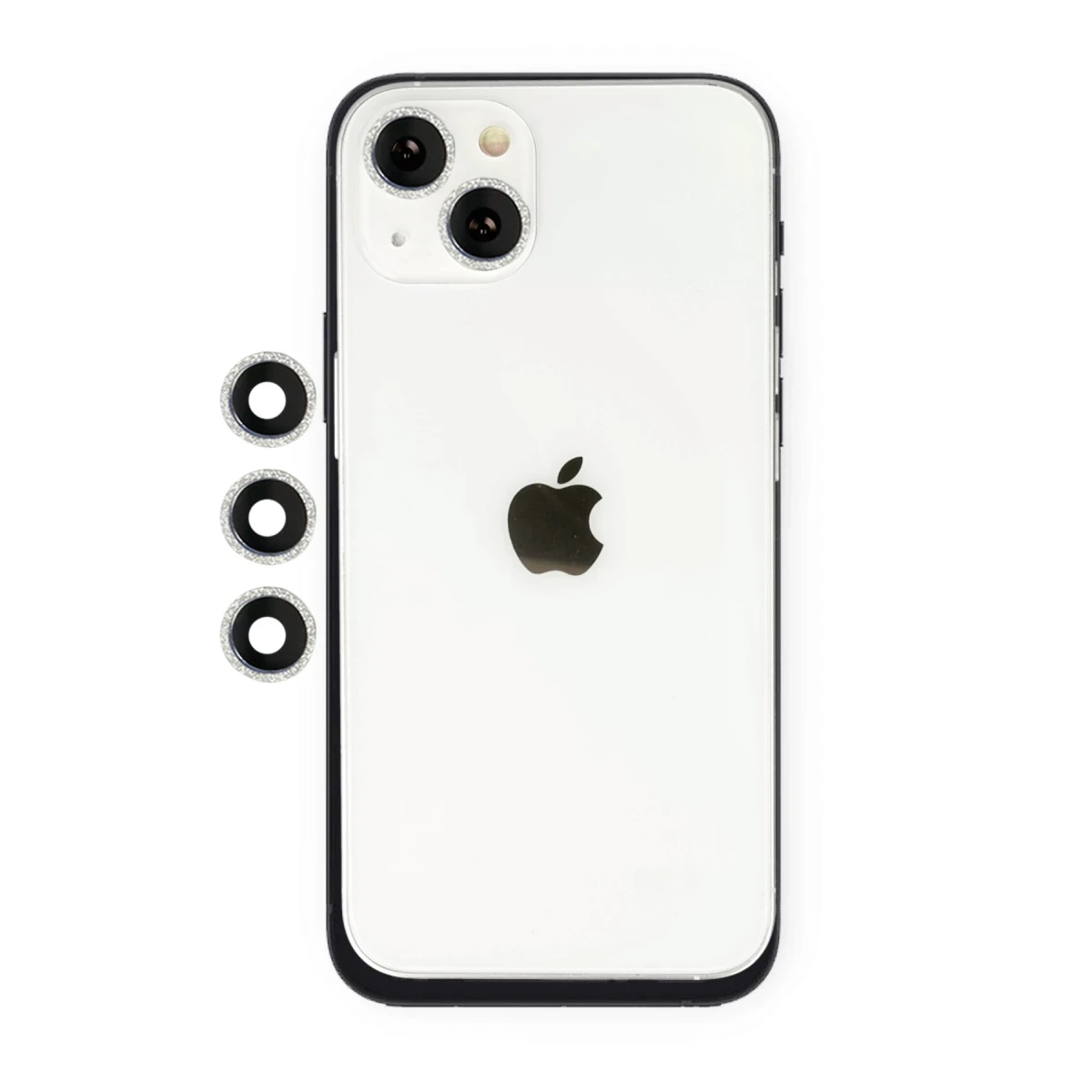 Apple iPhone 14 Shine Kamera Lens - Gümüş