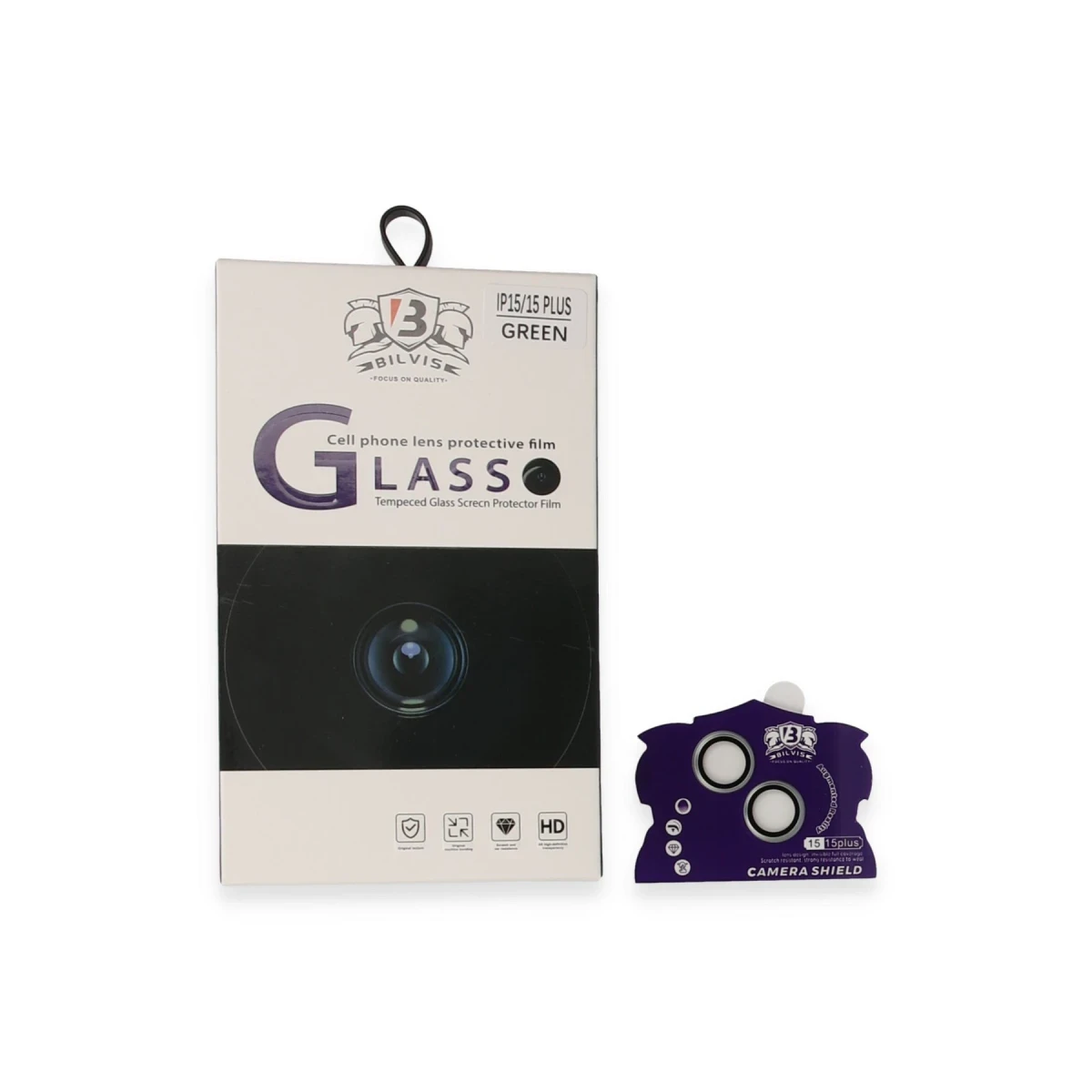 Apple iPhone 15 Bilvis Titan Kamera Lens - Yeşil