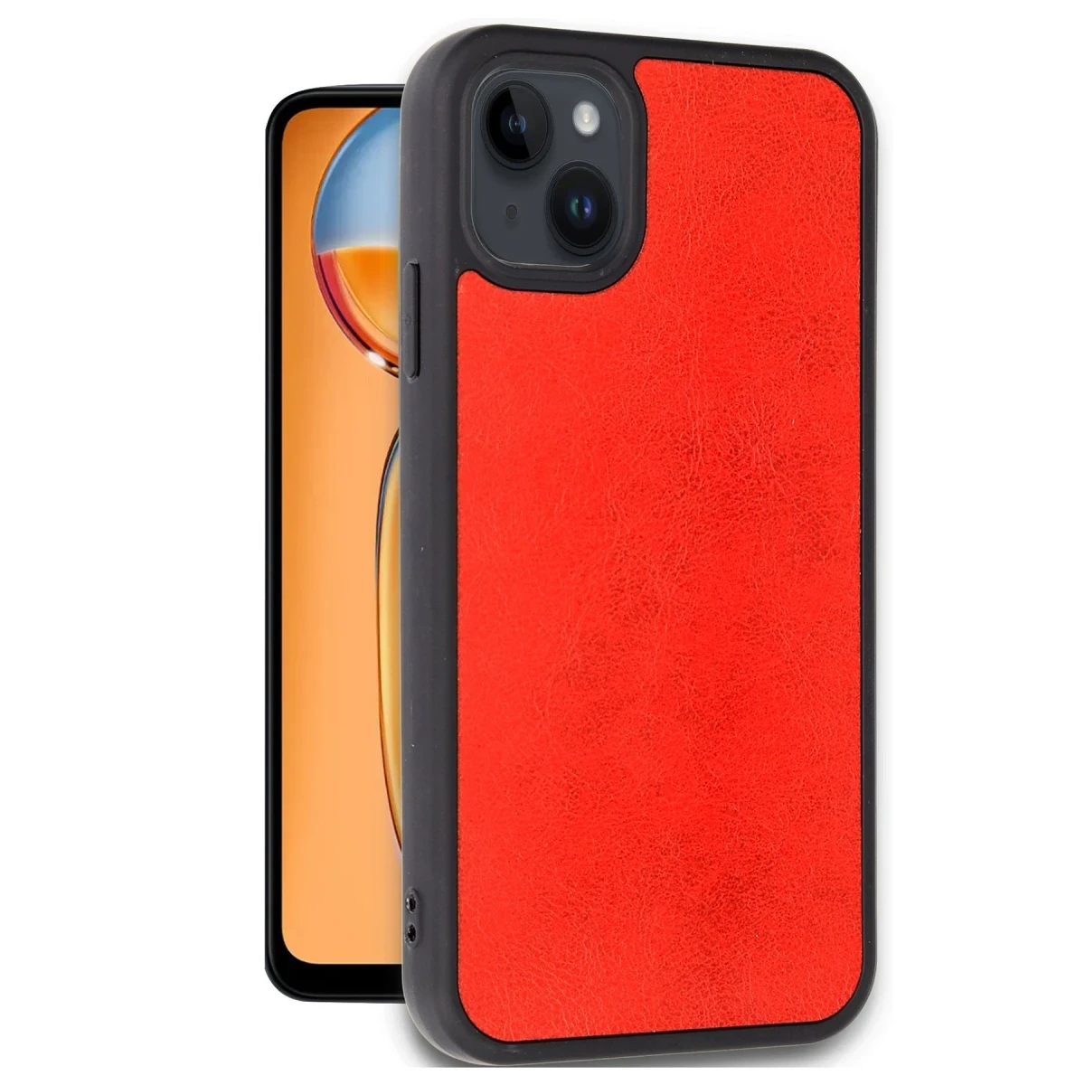 Apple iPhone 15 Kılıf Aras Deri Kapak - Kırmızı